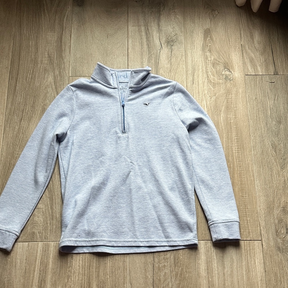 Vineyard Vines Boys Light Blue Quarter-Zip Sweater